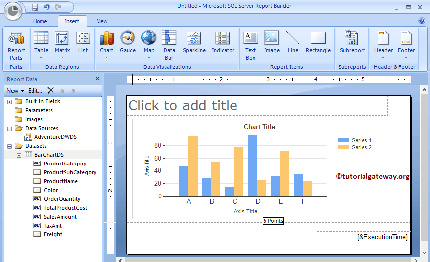 Create Bar Chart in Report Builder 11