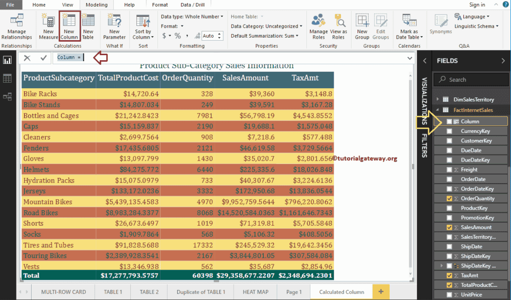Create Calculated Columns in Power BI 1