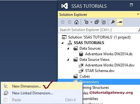 Create Dimension in SSAS 1