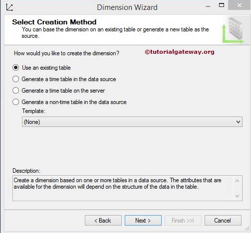 Create Dimension in SSAS 3