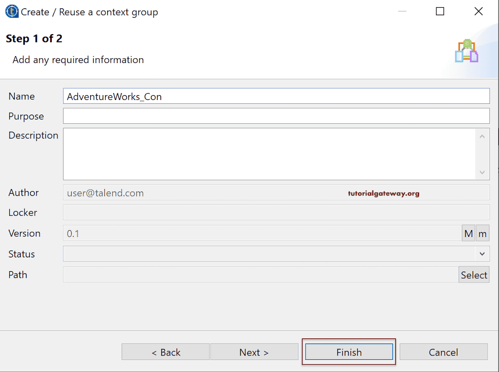 Click the finish button 10