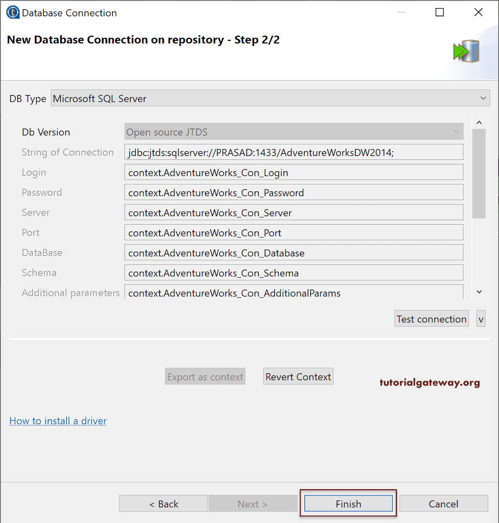 Click the finish button 12