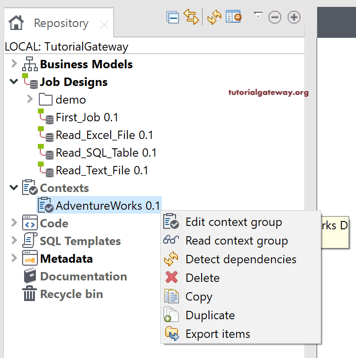 Create Global Context Group 5