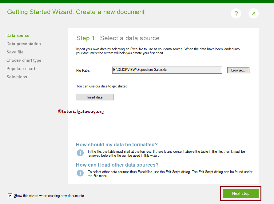 Create New QlikView Report Using Wizard 6