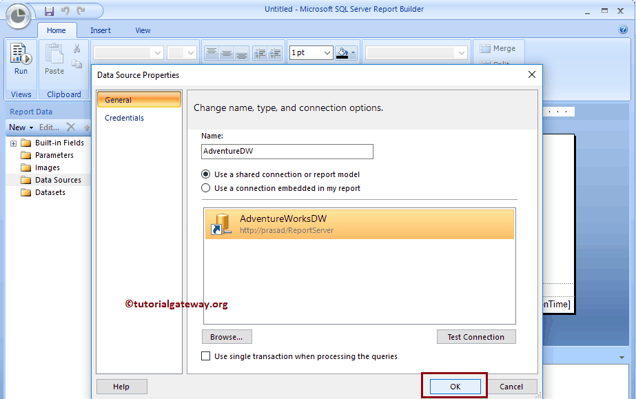 Select Data source 5