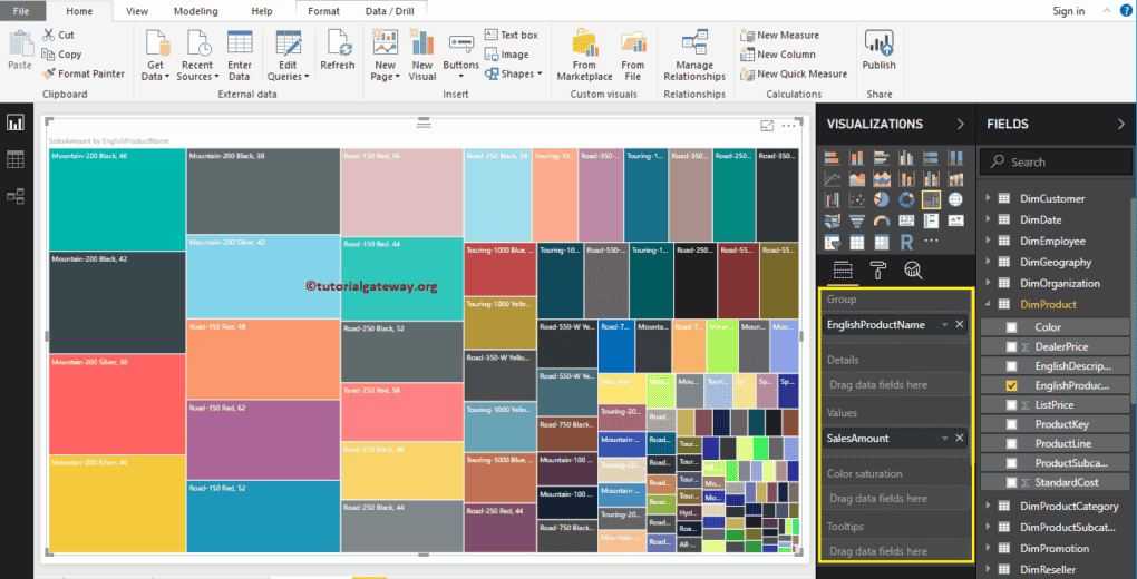 Create Power BI Treemap 2