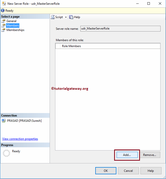Click Add button to add a Members 11