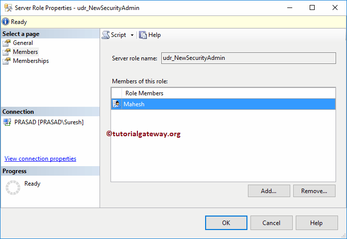 Select the Role Members 31