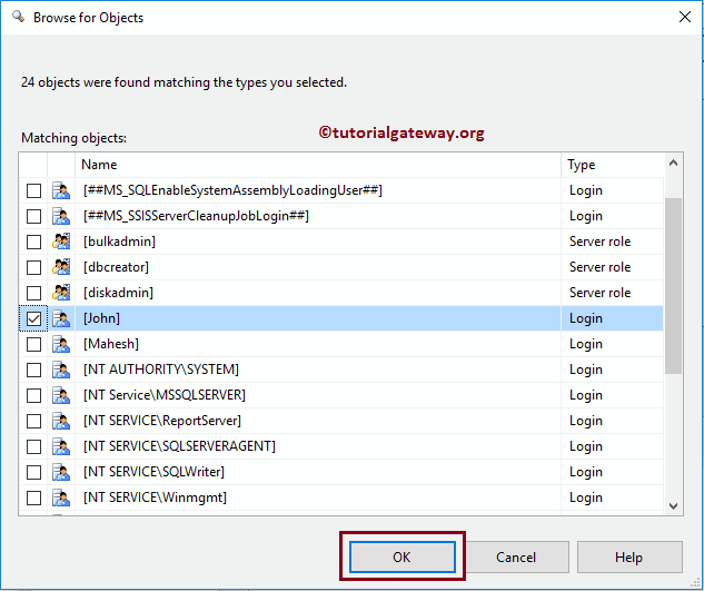 Select the User Object 8