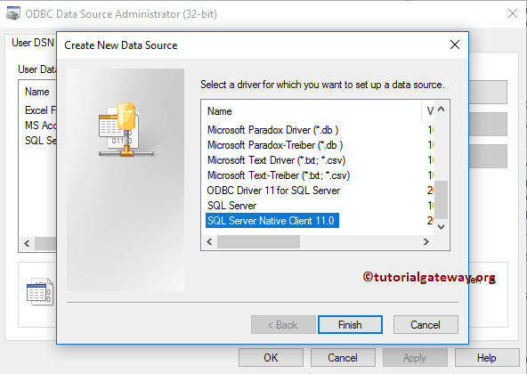 Create SQL Server Native Client Connection 1