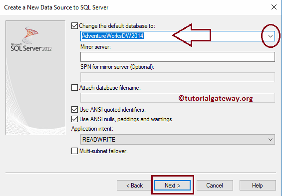 Change the Default Database to 4