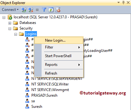 Create Windows Login in Sql Server 2