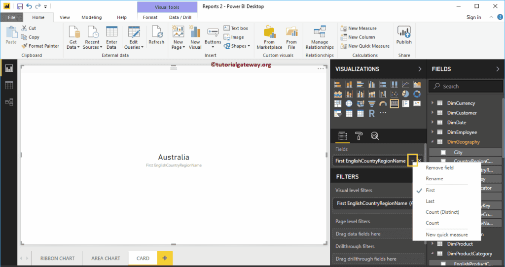 Create a Card and remove field 3