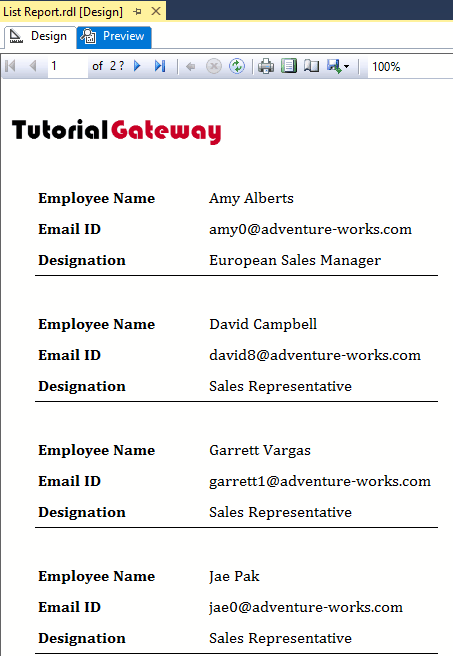 Create a List Report 11