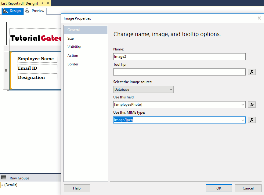Add Image to a List Report 12