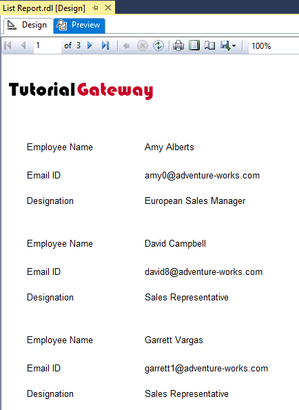 List Report Preview 9