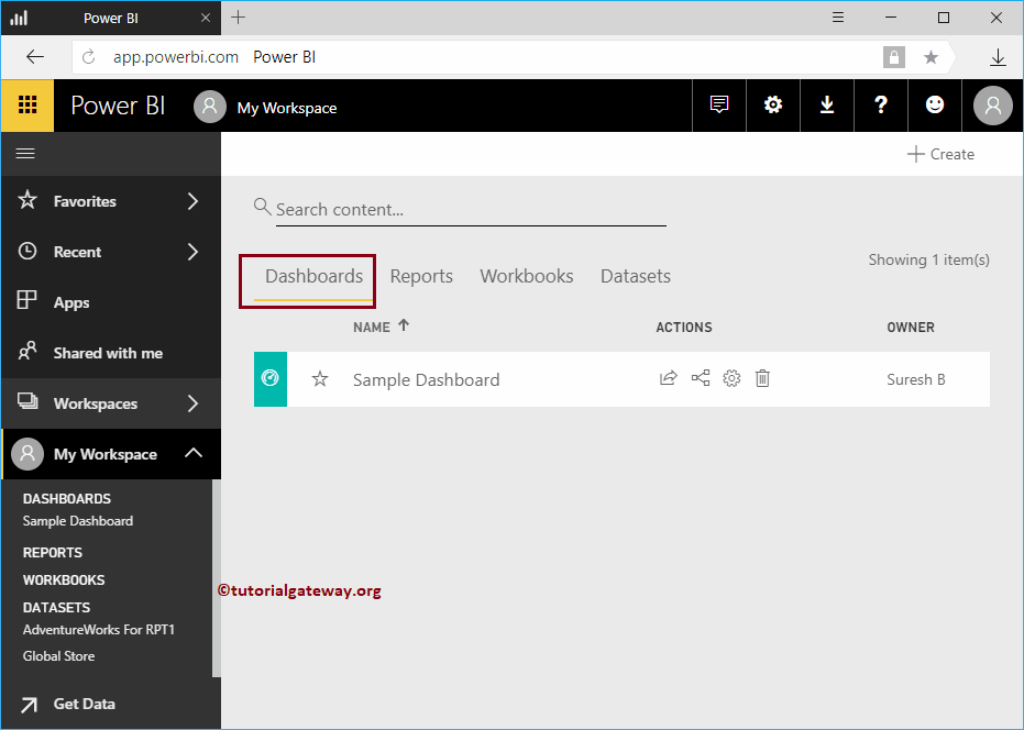 Create a Power BI Dashboard 6