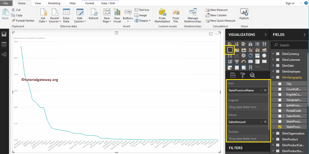 Create a Power BI Line Chart 2