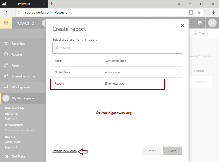 Click Import New Data link 5