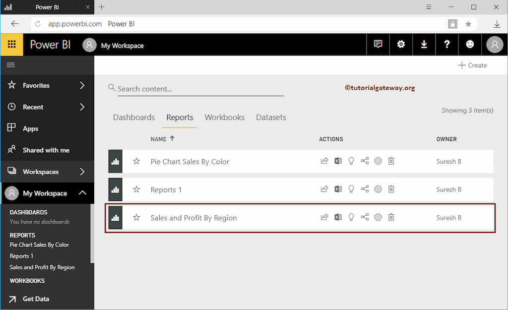 Create a Report using Excel Data in Workspace 8