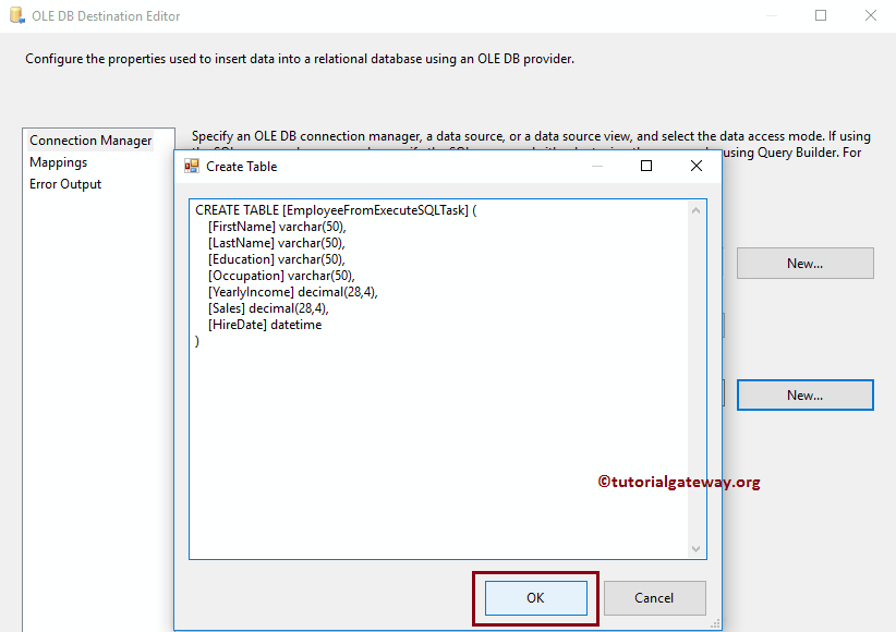 Create a Table in Execute in Full Row Set 21