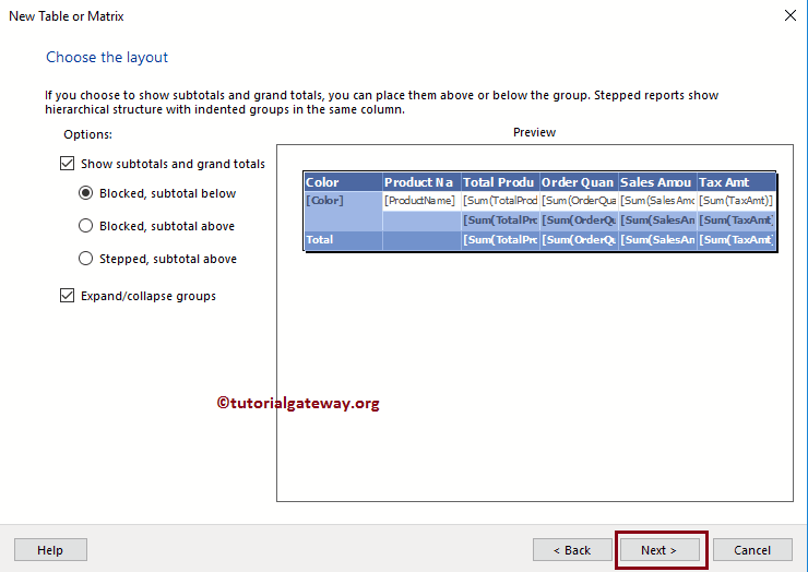 Create a report in Report Builder Wizard 13