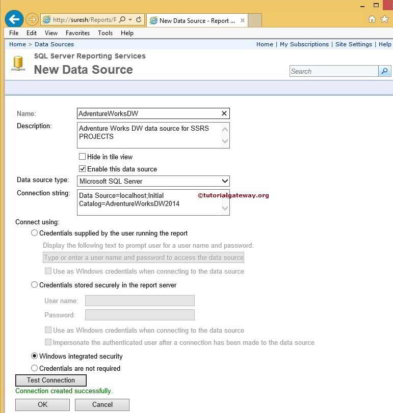 Create Shared Data Source in Report Manager 5