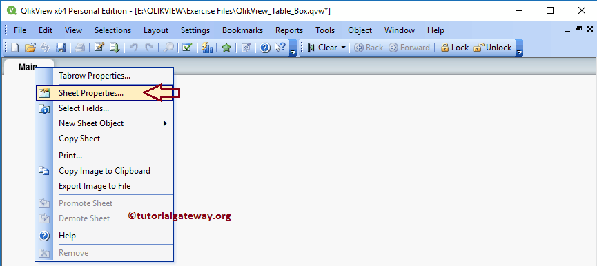 Choose Sheet properties 3