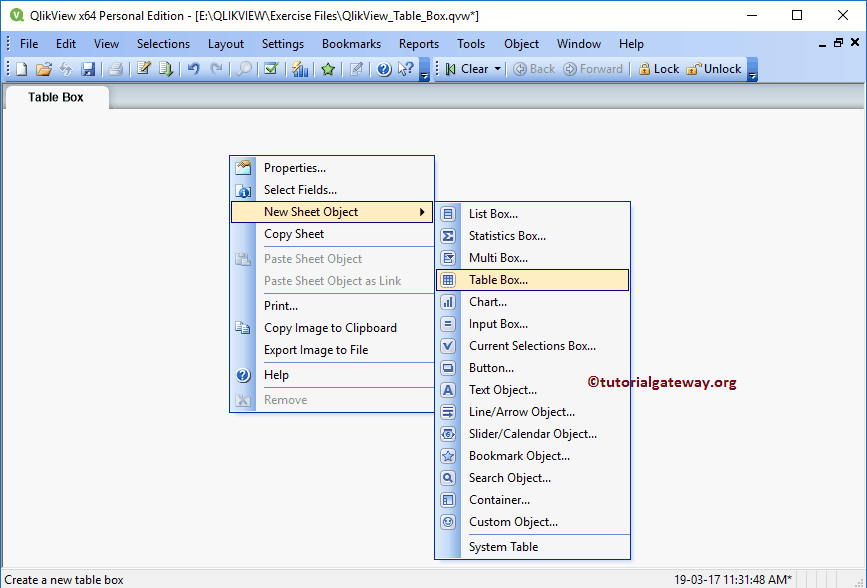 Choose New sheet object from context menu 5