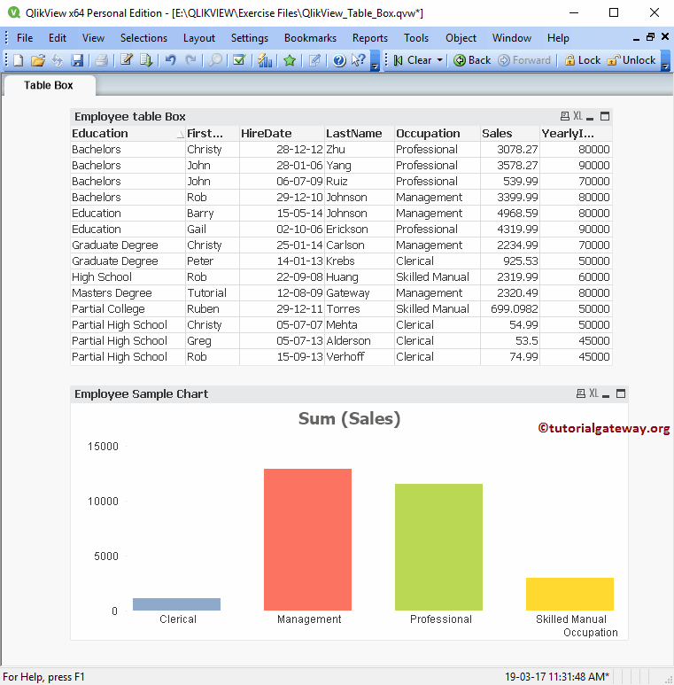 Creating Table Box 9