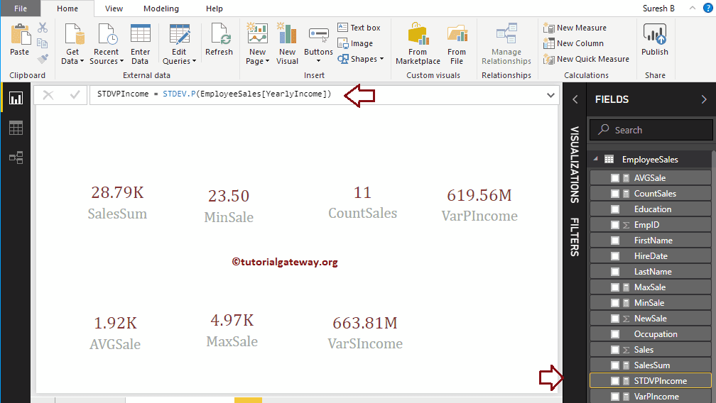 DAX STDEVP Function 13