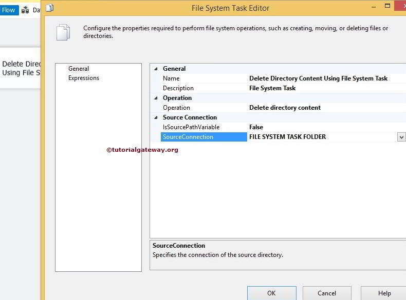 Delete Directory Content Using File System Task in SSIS 7