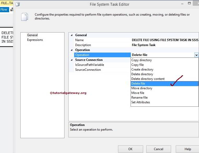 Delete File Using File System Task in SSIS 2