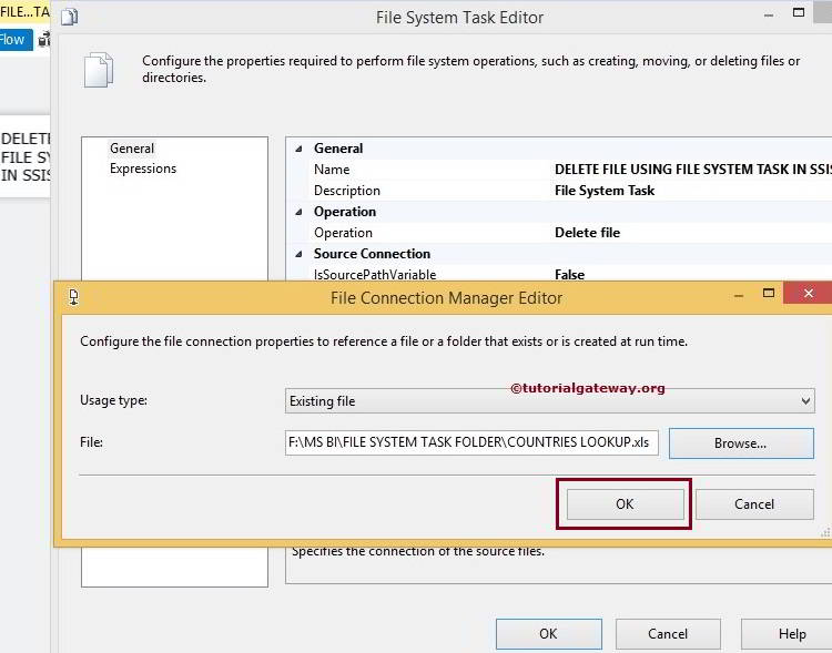 Delete File Using File System Task in SSIS 5