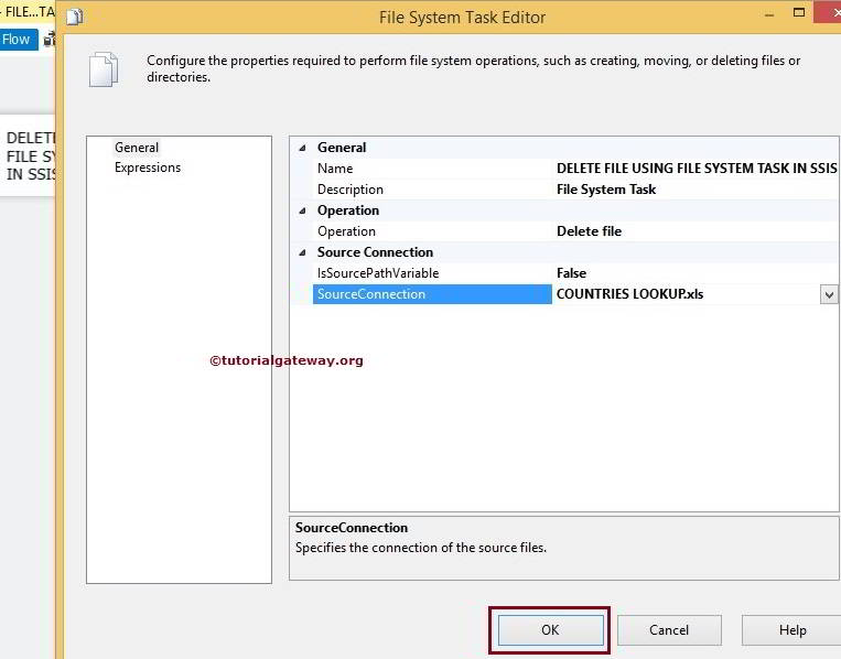 Delete File Using File System Task in SSIS 6