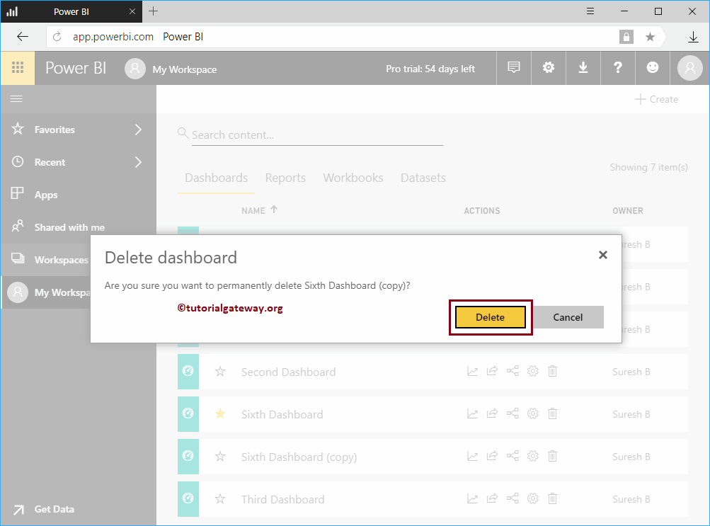 Click the Delete button 3
