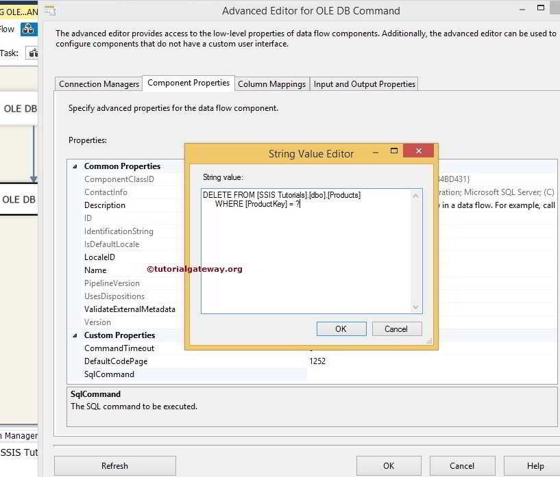 Delete Data Using OLEDB Command Transformation in SSIS 7