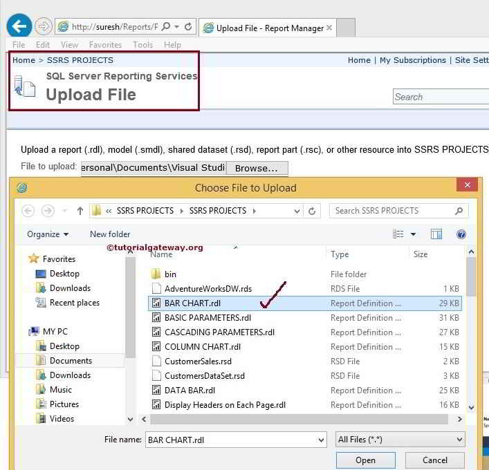Deploy Reports in SSRS Report Manager 13