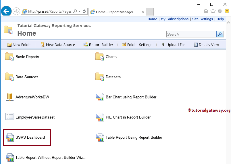 View deployed report in SSRS report manager