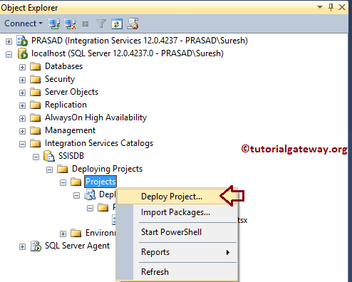 Deploy SSIS Package Using SQL Server 2
