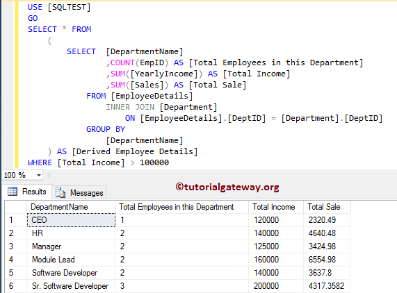 Difference between CTE, Temp Tables, Derived tables 3