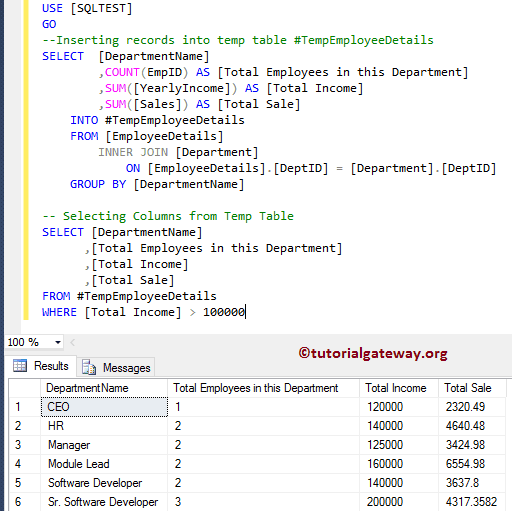 Difference between CTE, Temp Tables, Derived tables 5