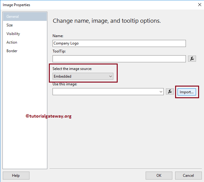 Import Image to report