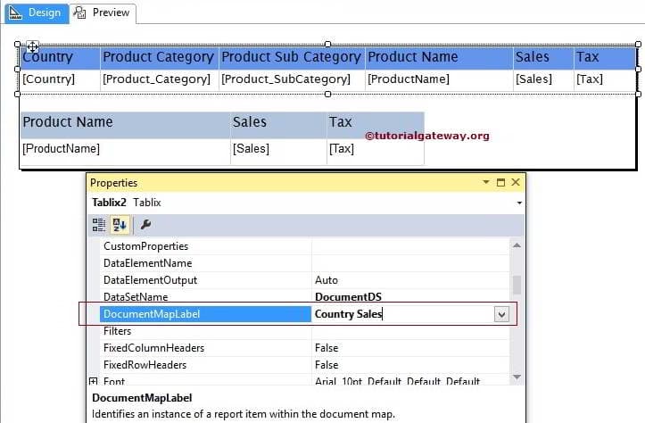 Document Map at Table Level 12