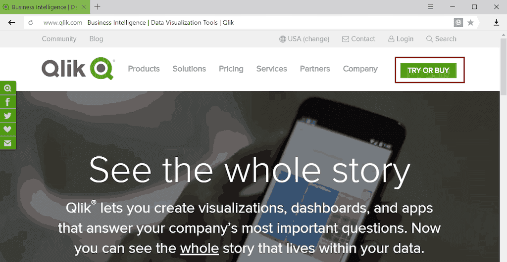 On the Official Page Click Try or Buy Button