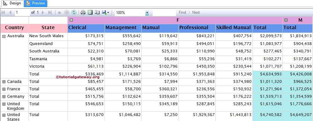 SSRS Drill Down Matrix 12