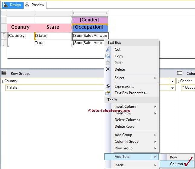 Add Column Total to a Matrix 2