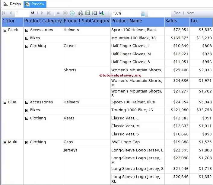 SSRS Drill Down Reports 10
