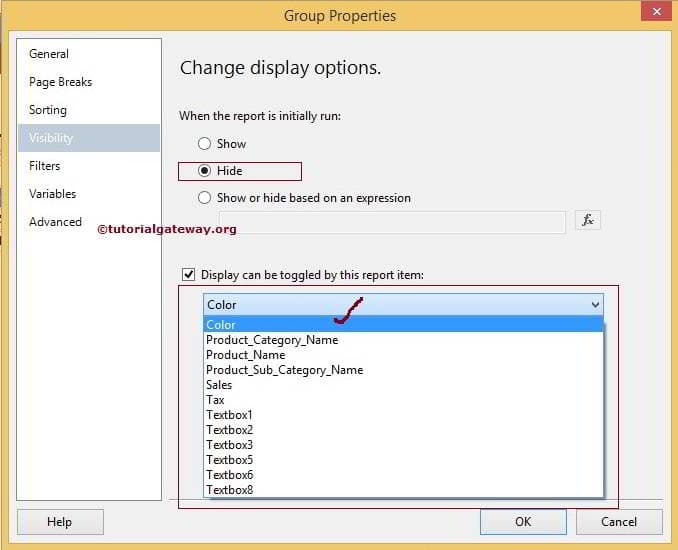 Visibility based on Action 5