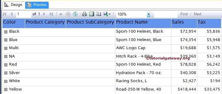 Drill Down Reports 8